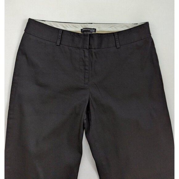 Kenneth Cole Kayla Wide Leg Dress Pant Flat Front Black Size 8 - Picture 2 of 10